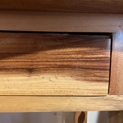 Acacia Live Edge Standing Desk w Drawers