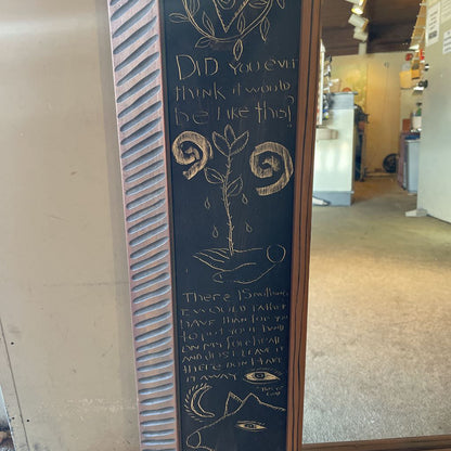 Jane Siberry Verse Portland Artist Hand Decorated Mirror