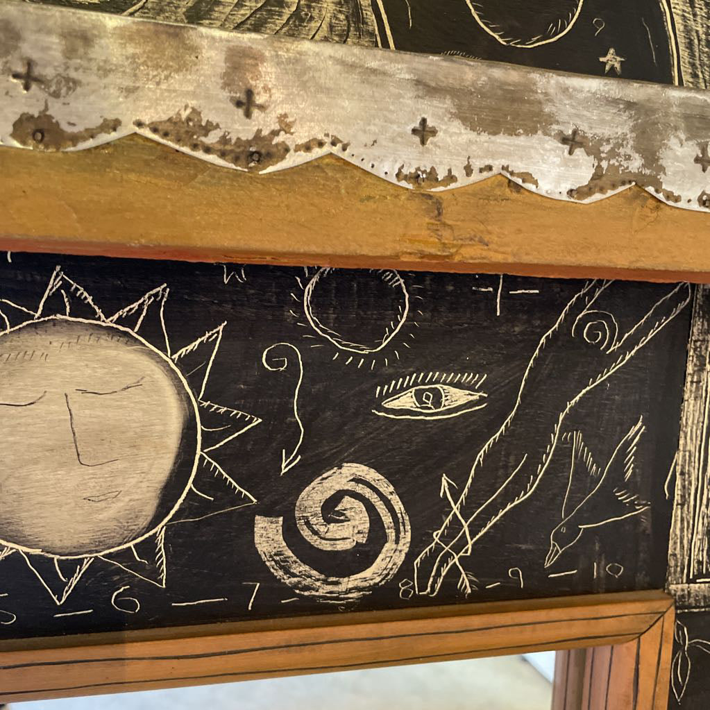 Jane Siberry Verse Portland Artist Hand Decorated Mirror