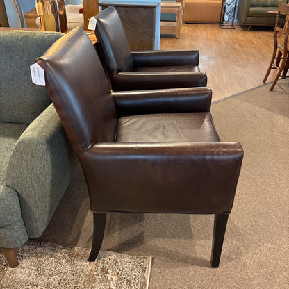 Dark Brown Top Grain Leather Accent Chair U ACCENT CHAIRS