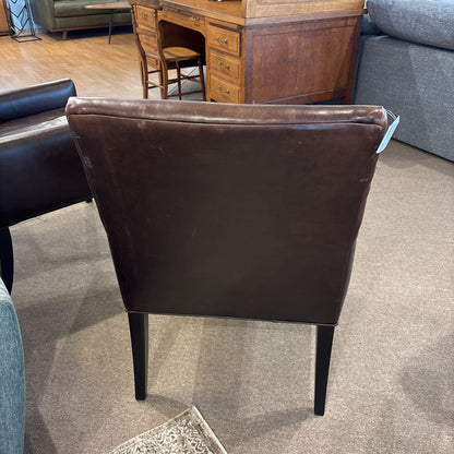 Dark Brown Top Grain Leather Accent Chair U ACCENT CHAIRS