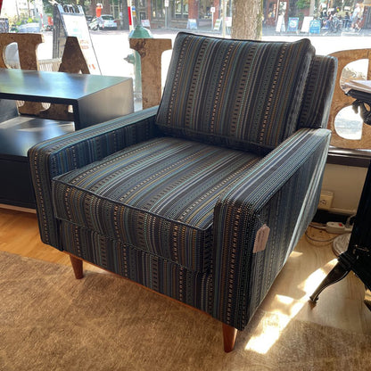 Contemporary Striped Armchair