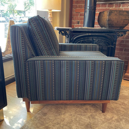 Contemporary Striped Armchair