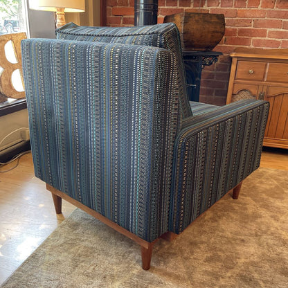 Contemporary Striped Armchair