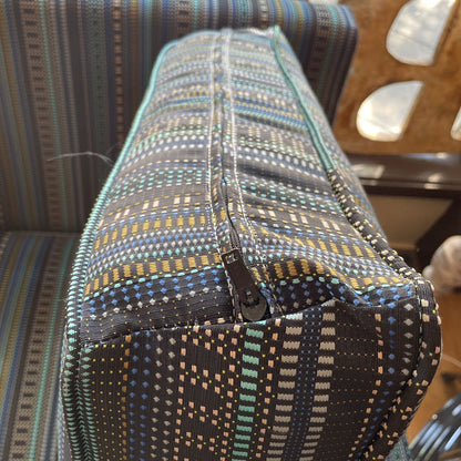 Contemporary Striped Armchair