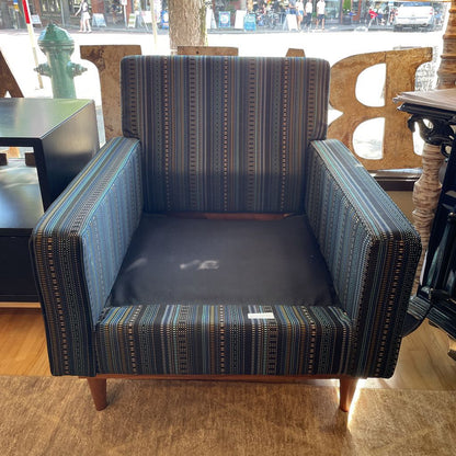 Contemporary Striped Armchair