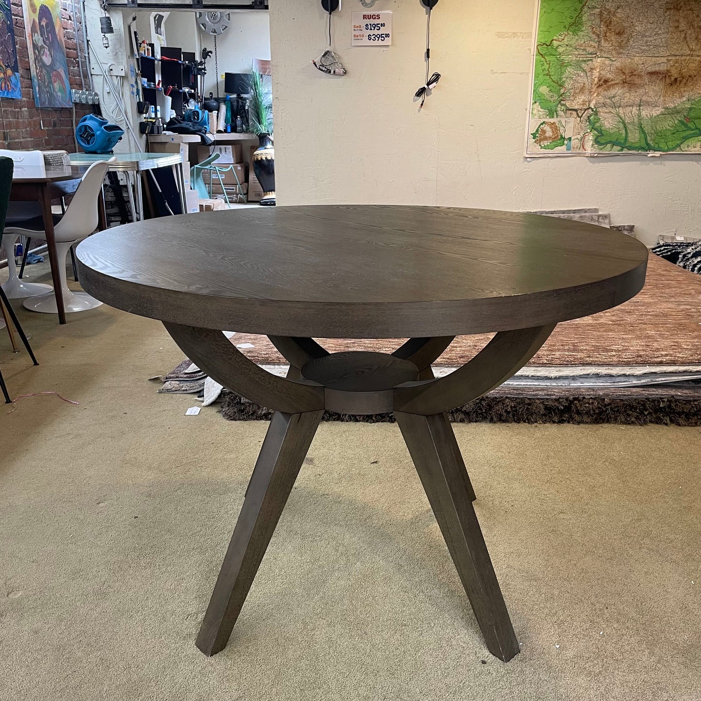 West Elm Walnut 42" Round Dining Table AS IS