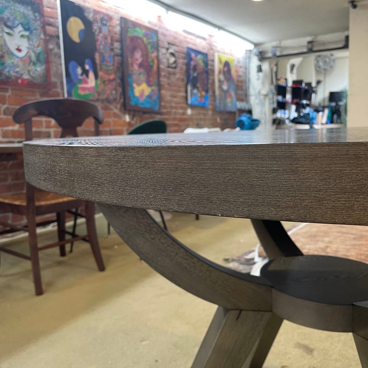 West Elm Walnut 42" Round Dining Table AS IS