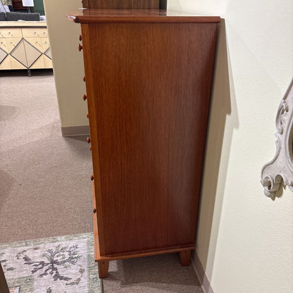 Contemporary 5 Drawer Cherry Wood Highboy