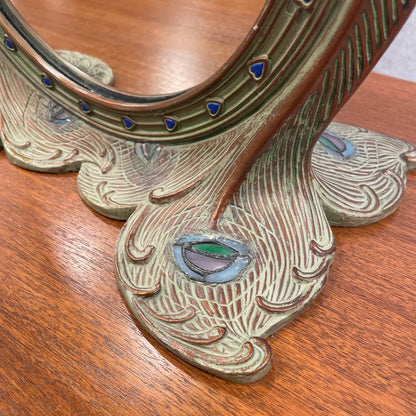 Tiffany Peacock Feather Mirror Reproduction