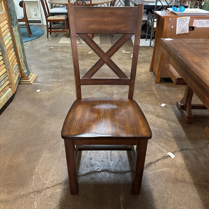 Cost Plus Trestle Dining Table W/4 Chairs And Dining Bench