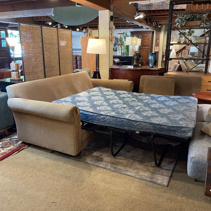 Tween Channel Velvet Down Filled Queen Sleeper Sofa