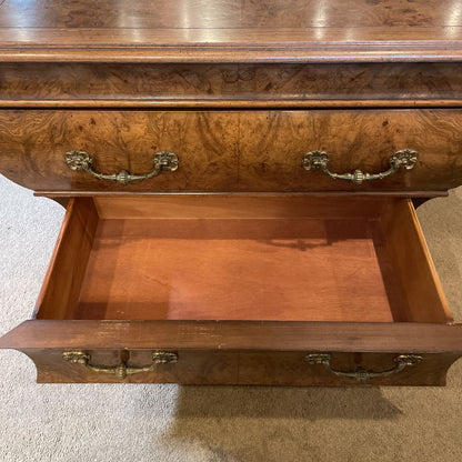 Henredon Burled Wood 2 Drawer End Table