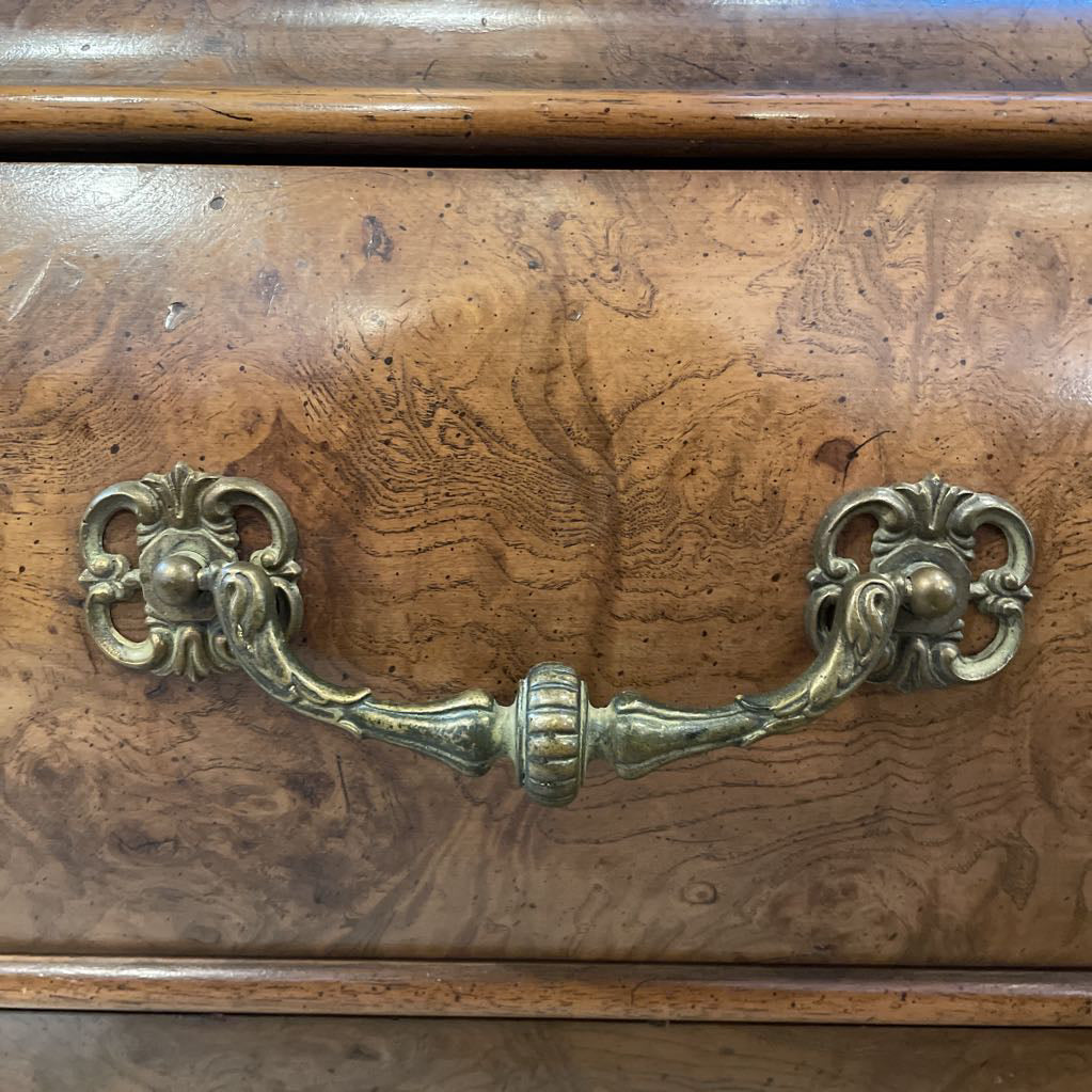 Henredon Burled Wood 2 Drawer End Table
