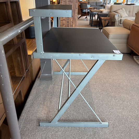Metal Frame Black Top Desk