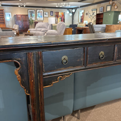 Asian Style Long 7 Drawer Console