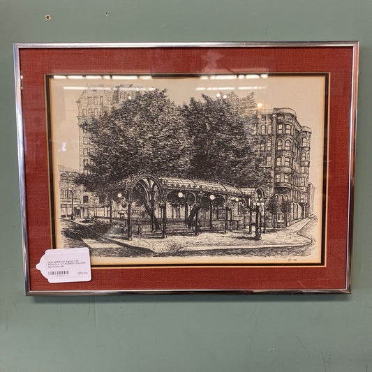 DON MORROW Signed THE PERGOLA AT PIONEER SQUARE Illustration ART
