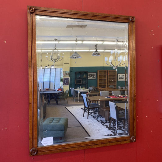 Antique Rosette Corner Wood Frame Mirror C MIRRORS