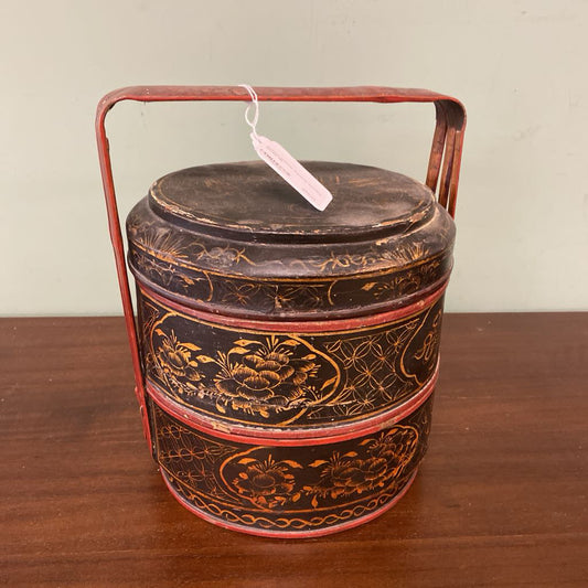 Antique Chinese Stacking Wedding Basket SMALLS