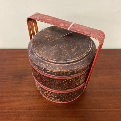 Antique Chinese Stacking Wedding Basket