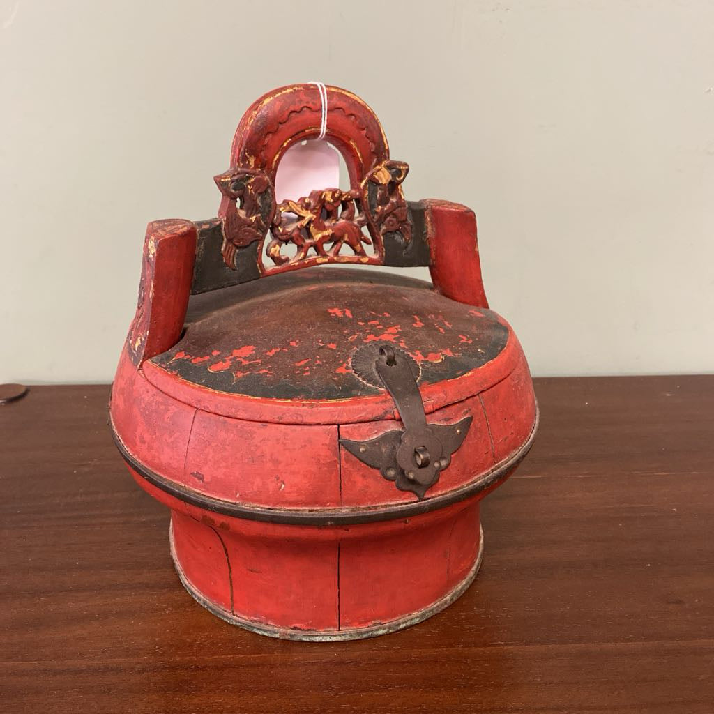 Antique Chinese Wedding Box w/Latch