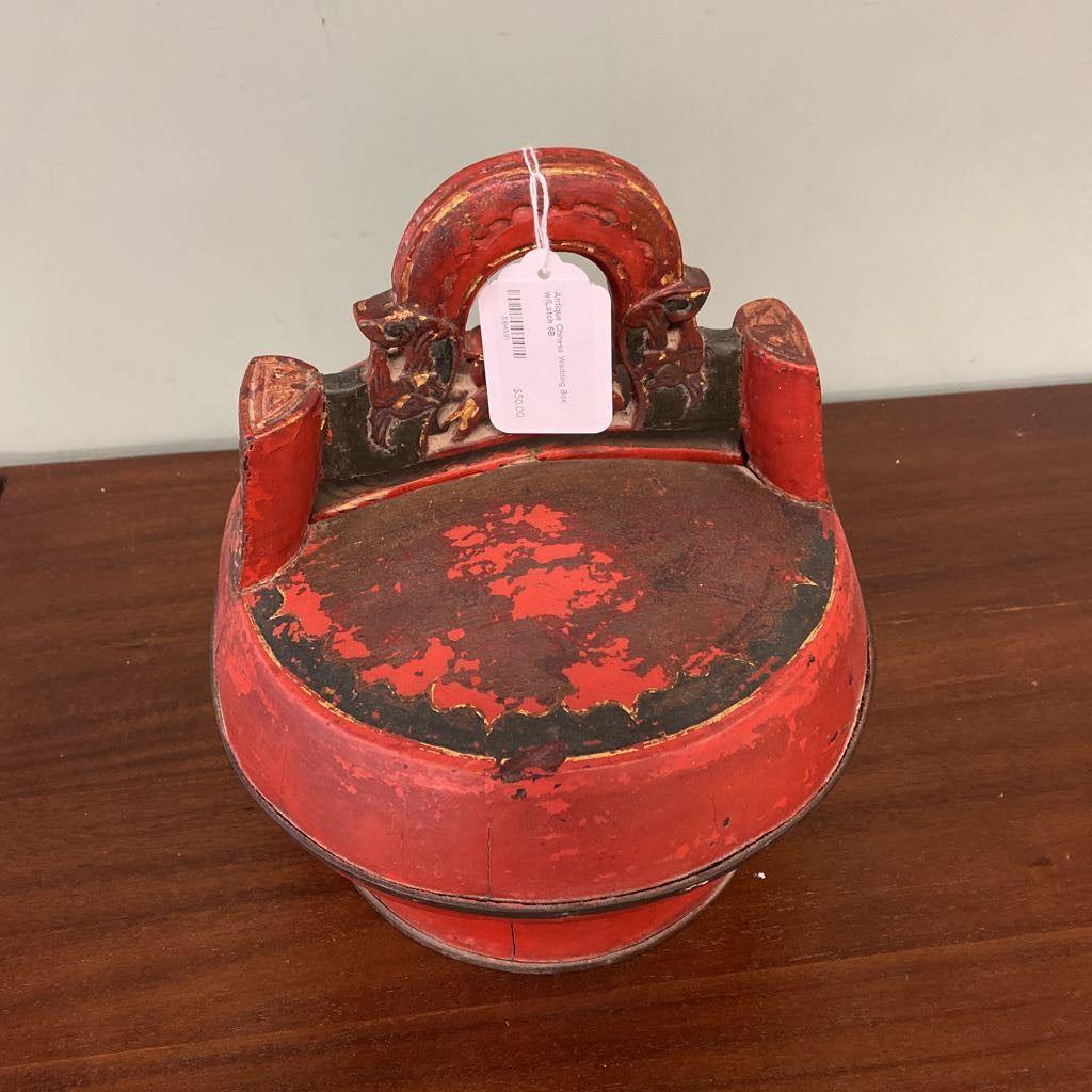 Antique Chinese Wedding Box w/Latch