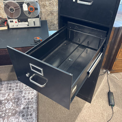 4 Drawer Black Filing Cabinet