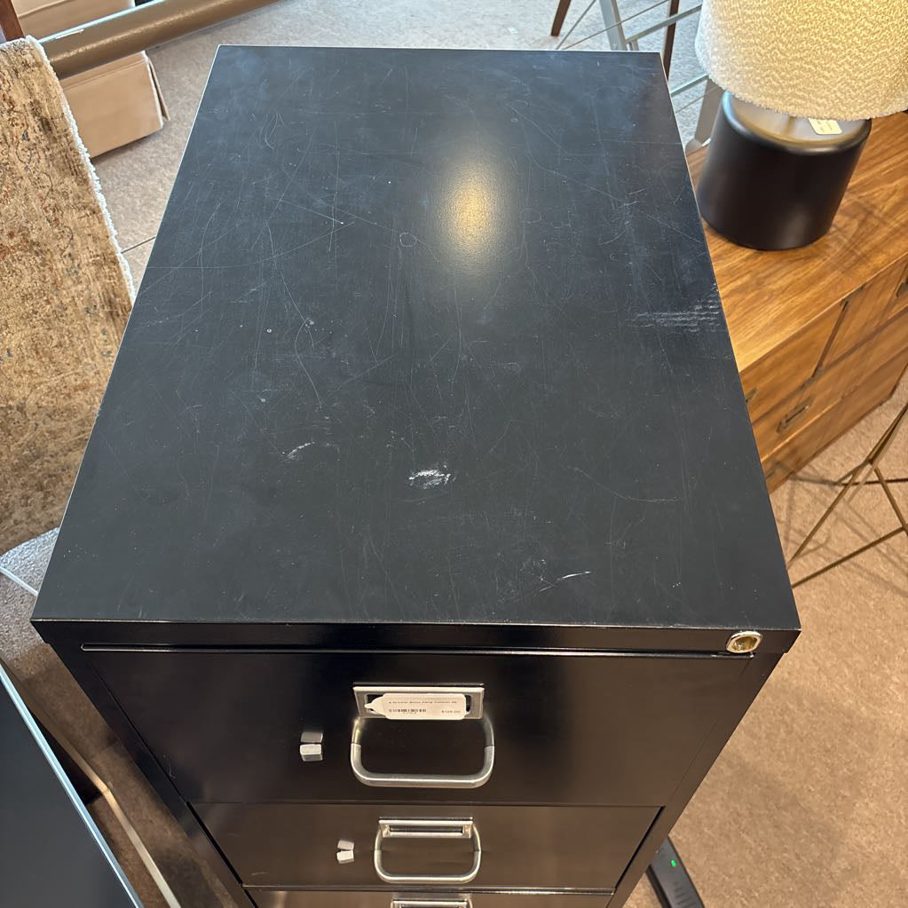 4 Drawer Black Filing Cabinet C CABINETS