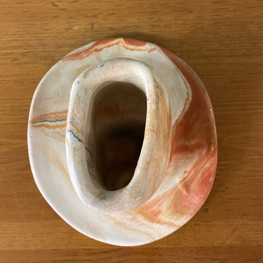 Vintage Comanche Pottery Cowboy Hat Planter