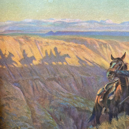 Vintage Old West Cowboys on the Run Art