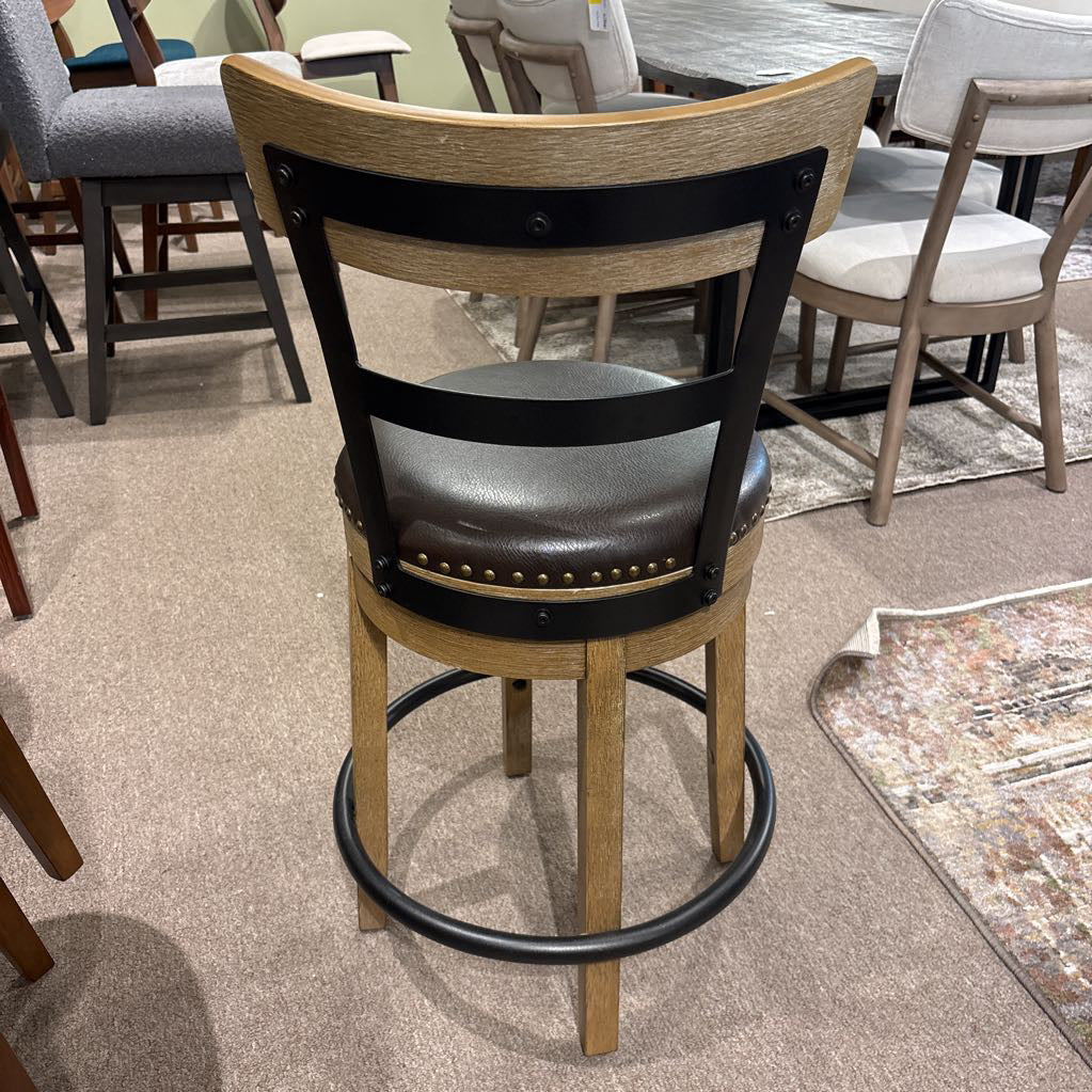 Leather Seat Swivel Counter Chair U ACCENT CHAIRS