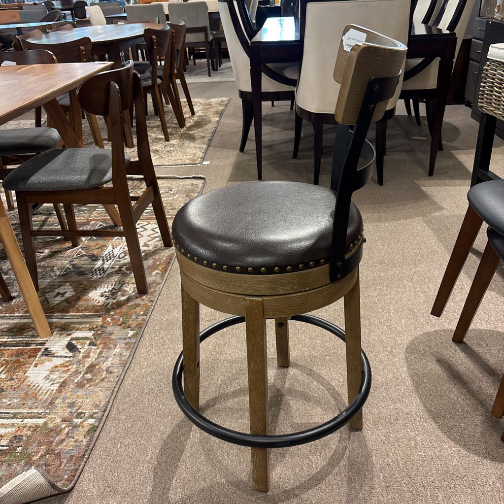 Leather Seat Swivel Counter Chair U ACCENT CHAIRS
