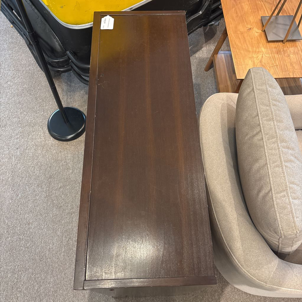 Dark Wood Low Bookshelf C BOOKSHELVES