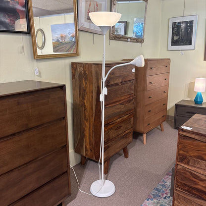White Floor Lamp w/ Adjsutable Arm