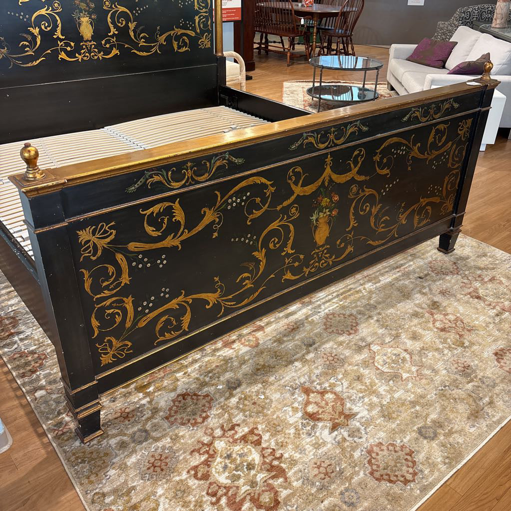 Regency Style Hand Painted Gold Leaf King Size Bedframe C BED FRAMES