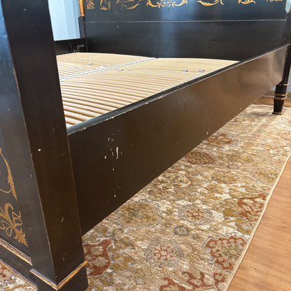 Regency Style Hand Painted Gold Leaf King Size Bedframe