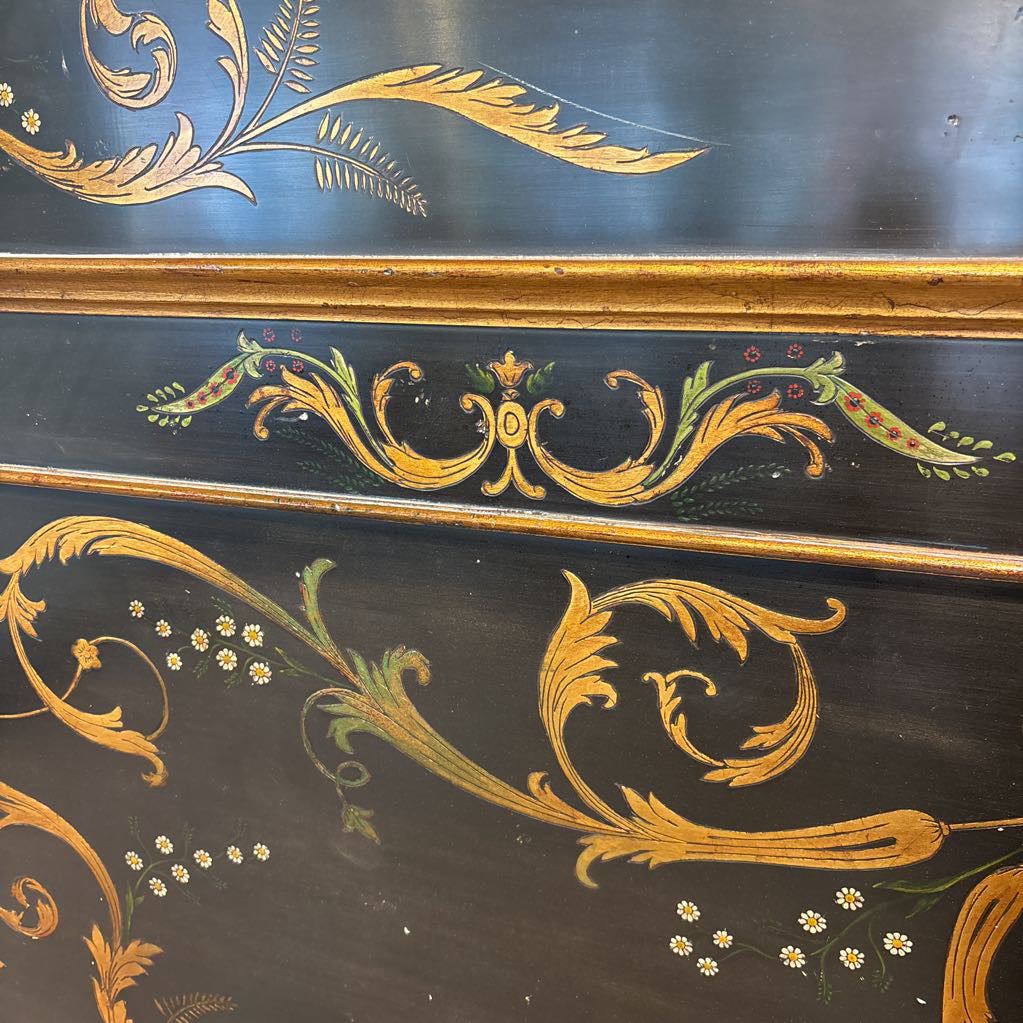 Regency Style Hand Painted Gold Leaf King Size Bedframe C BED FRAMES