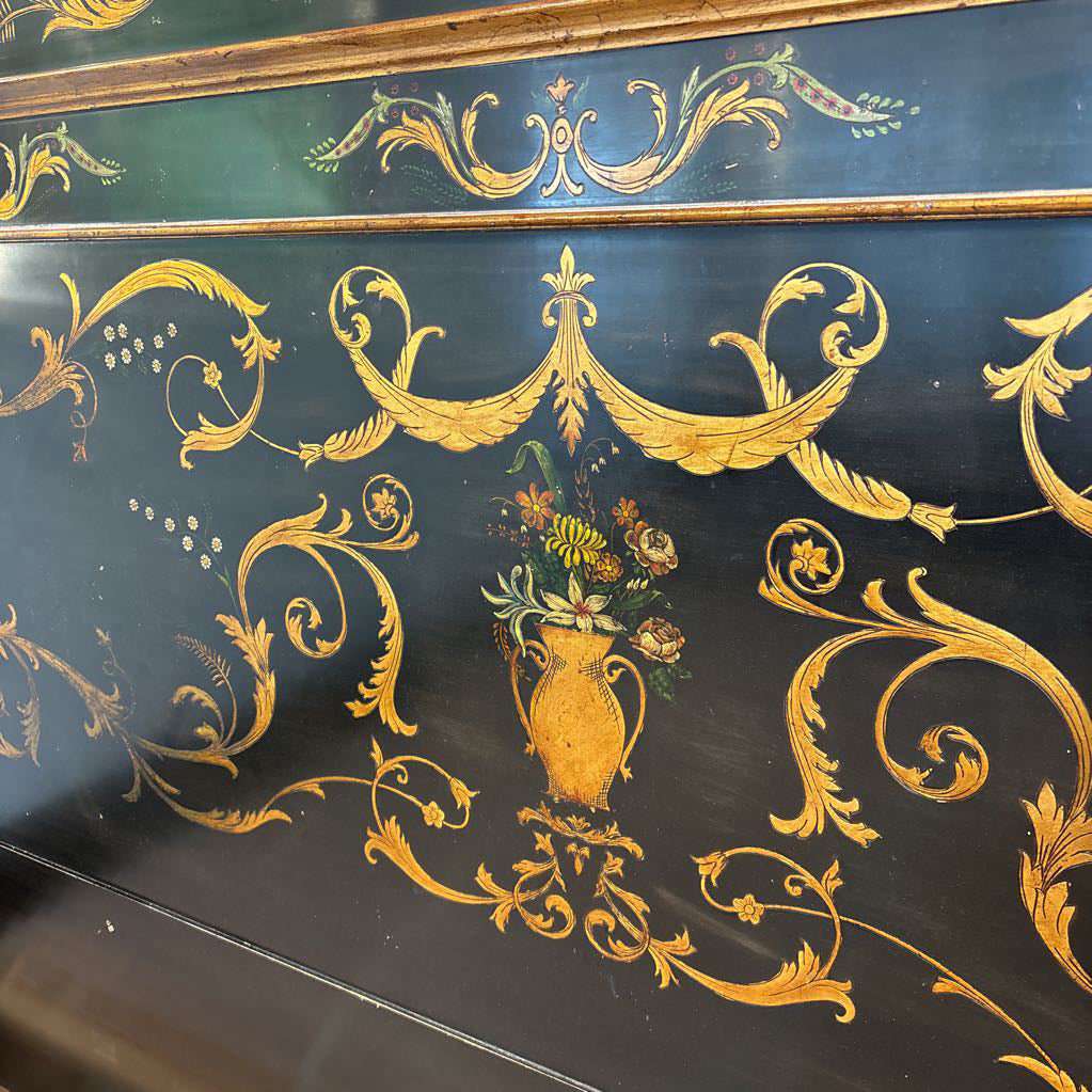 Regency Style Hand Painted Gold Leaf King Size Bedframe