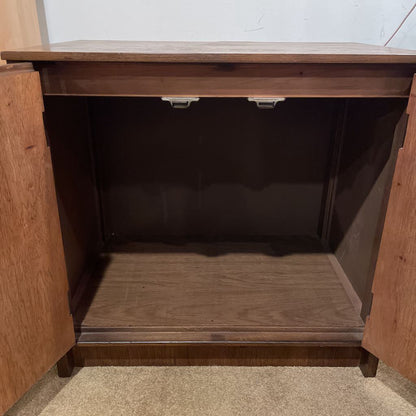 MC Wood with Rectangular Metal Handles Door Cabinet