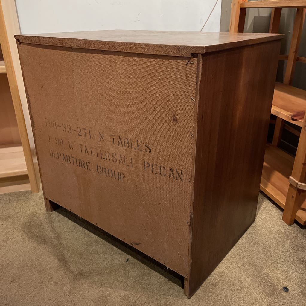 MC Wood with Rectangular Metal Handles Door Cabinet
