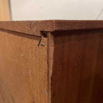 MC Wood with Rectangular Metal Handles Door Cabinet