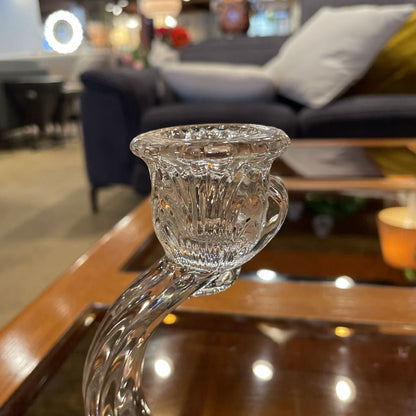 Clear Glass Shell Candlestick Set of 2 SMALLS