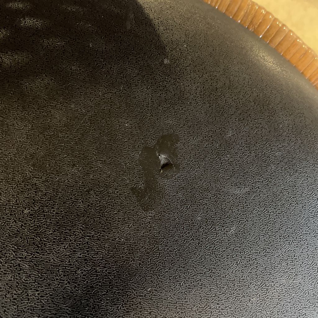 Glossy Woven Vintage Hong Kong Black Seat Chair AS IS U ACCENT CHAIRS