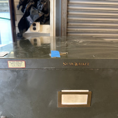 Grey Fire Proof Vintage File Cabinet