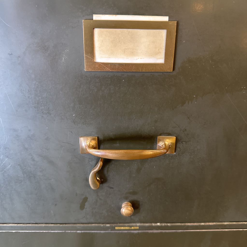 Grey Fire Proof Vintage File Cabinet