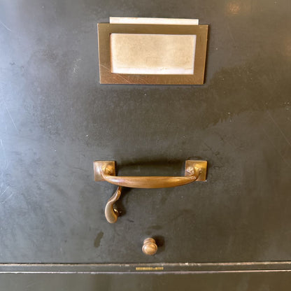 Grey Fire Proof Vintage File Cabinet