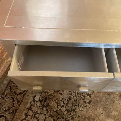 Silver Leaf 3 Drawer Entry Table