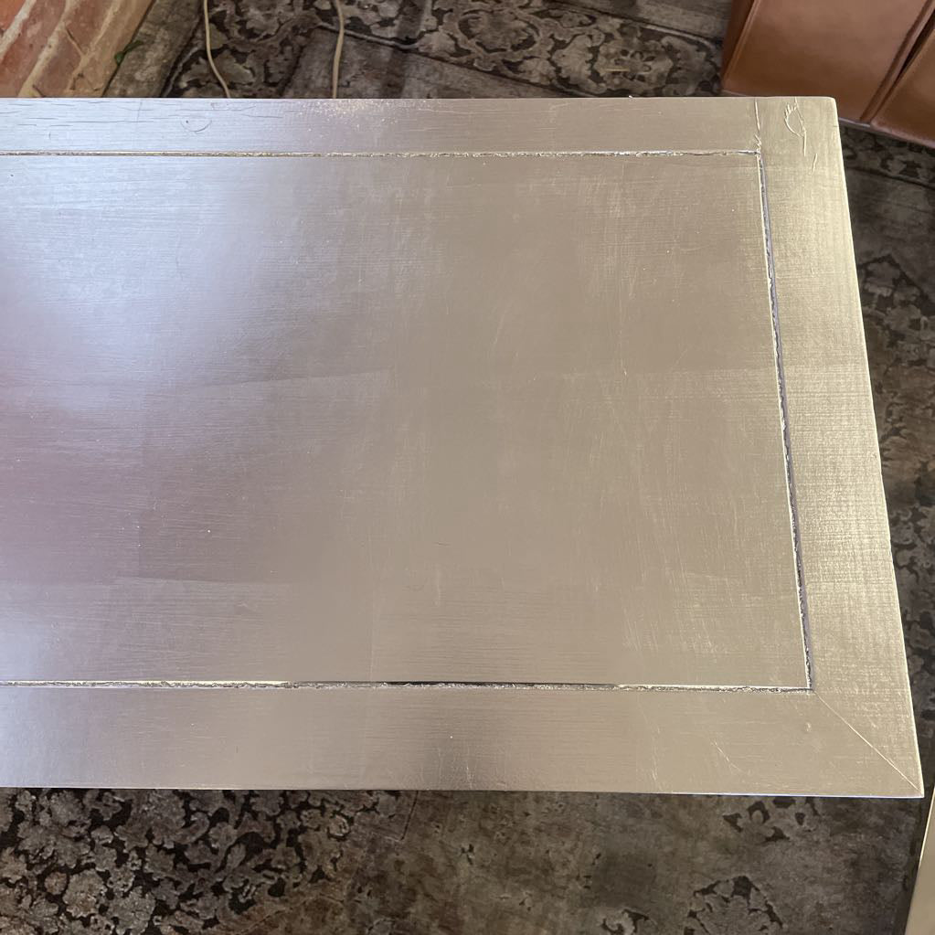 Silver Leaf 3 Drawer Entry Table