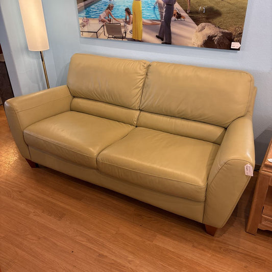Beige Leather Sofa U SOFAS