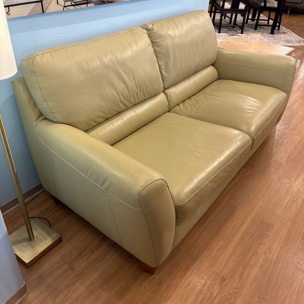 Beige Leather Sofa U SOFAS